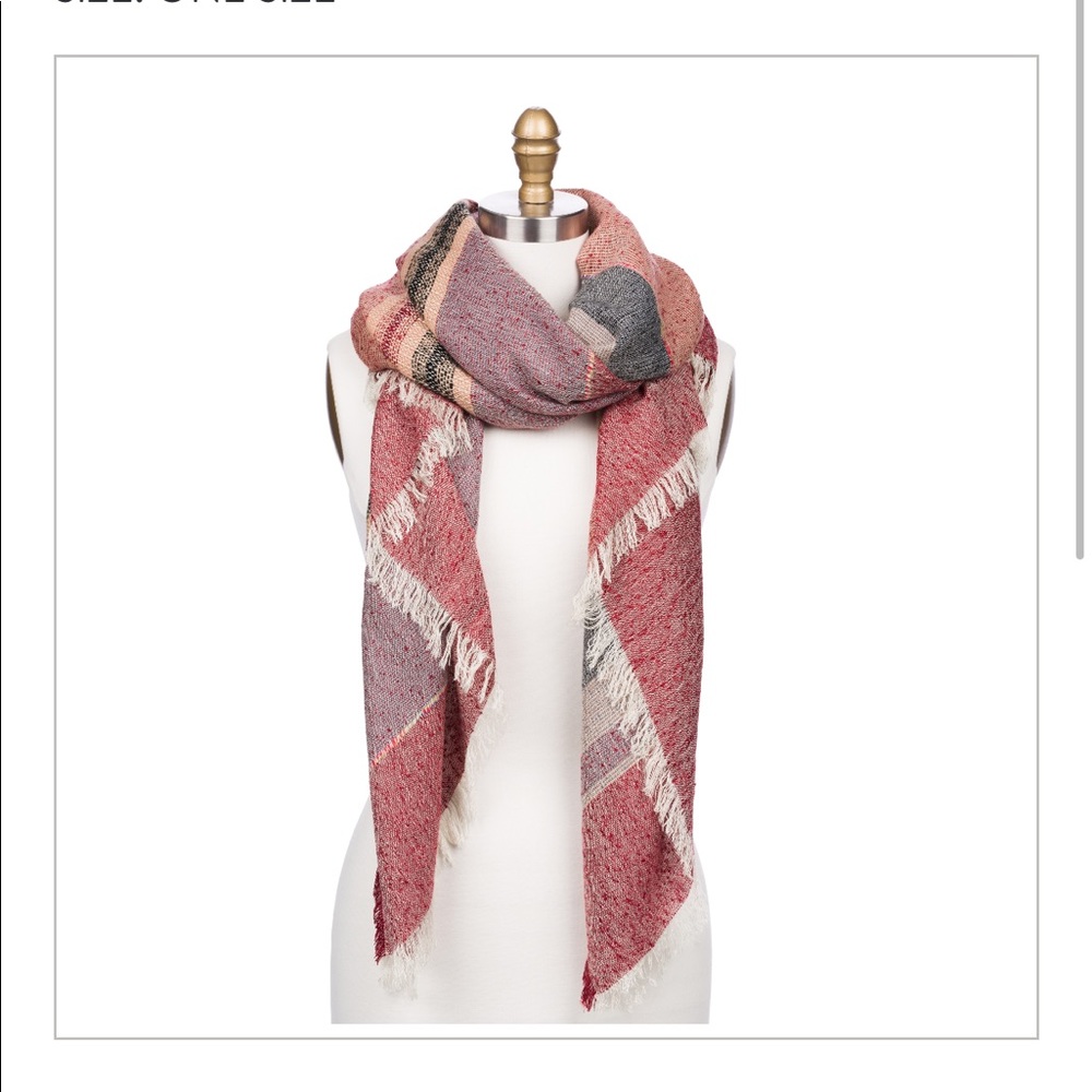 Girly/ Octavia RYDER stripe oblong scarf